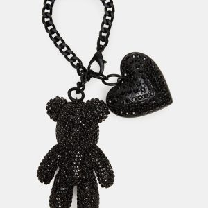 TEDDY BAG CHARM BLACK