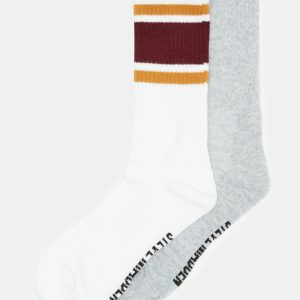 VARSITY CREW SOCKS BONE MULTI