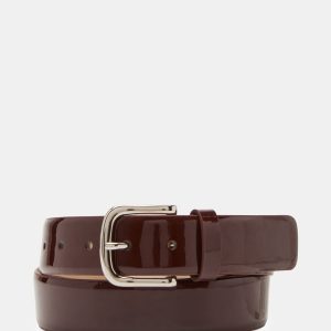 CLASSIC PATENT BELT WINE