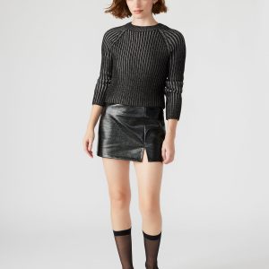 CAMERON SKIRT BLACK CROCODILE