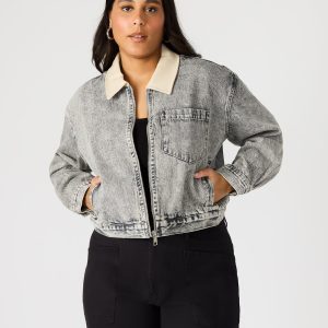 GLACIA DENIM JACKET LIGHT GREY