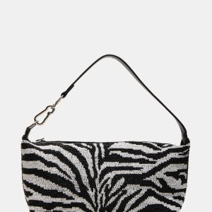 EMERSYN BEADED BAG ZEBRA