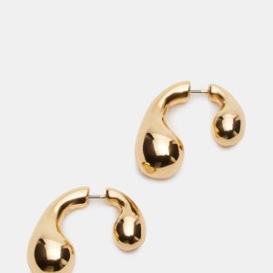 FRONT/BACK TEARDROP EARRINGS GOLD