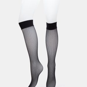 FISHNET KNEE HIGH SOCKS BLACK
