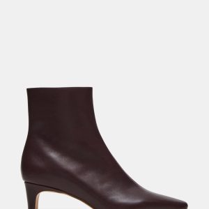 DELVIE BROWN/RED LEATHER